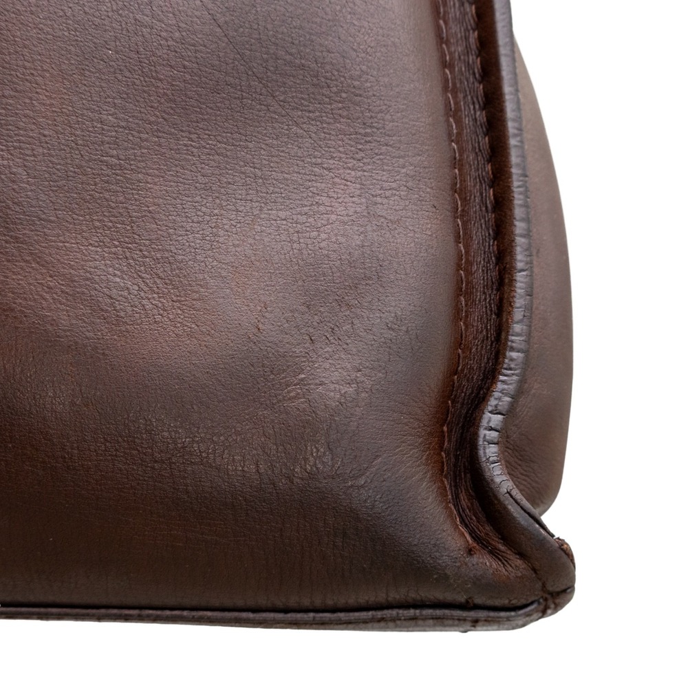 Louis Vuitton Utah Mohicon Tote Bag Dark Brown Leather Shoulder Bag Large France - Picture 9 of 15